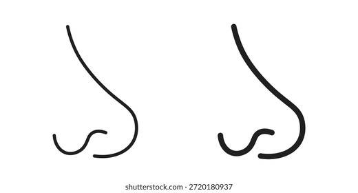 Nose icon in line design. Simple icon vector