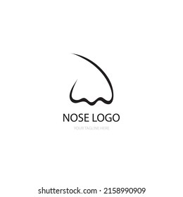 Nose icon logo free vector design