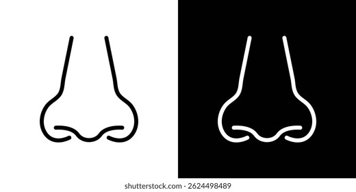 Nose icon. Logotype vector set