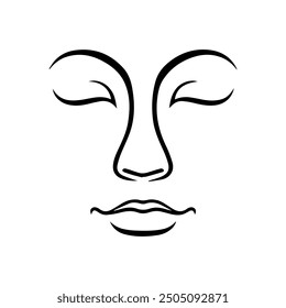 Nose icon or modern line symbol. Vector line art and icon design with bold outline. Black and white Pixel Perfect minimalistic symbol isolated white background. Silhouette simple thin sign