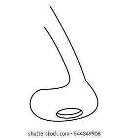 Nose icon. Outline illustration of nose vector icon for web