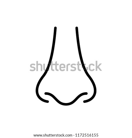  Nose Icon Outline Vector