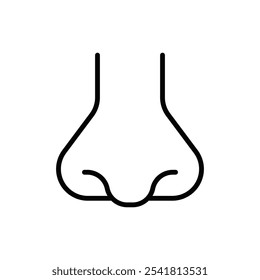 Nose icon Outline vector for web ui