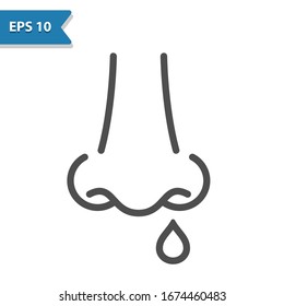 Nose Icon. Professional, pixel perfect icon, EPS 10 format.