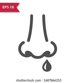 Nose Icon. Professional, pixel perfect icon, EPS 10 format.