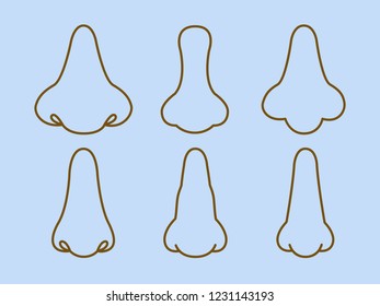 Nose icon set