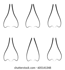 nose icon set