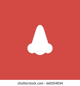 nose icon. sign design. red background