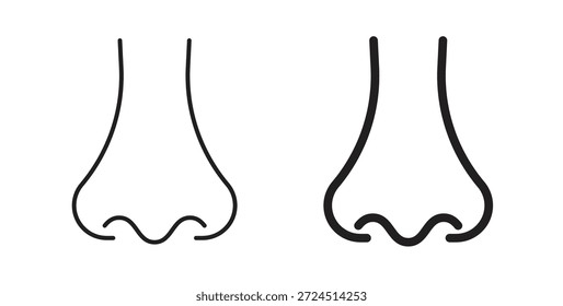 Icono de nariz en elemento de logotipo abstracto de Diseño gráfico moderno de tendencia plana simple