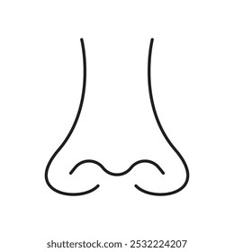 Nose icon. simple thin line icon.