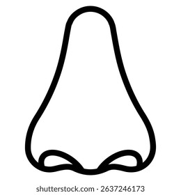 nose icon Simple thin line stroke
