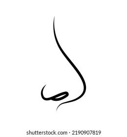 Nose icon. smell sign. vector illustration