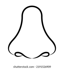 Nose icon. smell sign. vector illustration