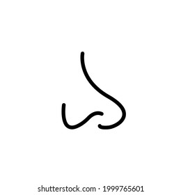 Nose icon. Smell. Vector graphics