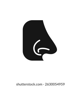 nose icon. nose Symbol sign for mobile concept and web design. Vector icon, Logo illustration, Vector graphics