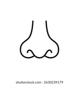 nose icon. nose Symbol sign for mobile concept and web design. Vector icon, Logo illustration, Vector graphics