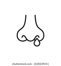 nose icon. nose Symbol sign for mobile concept and web design. Vector icon, Logo illustration, Vector graphics