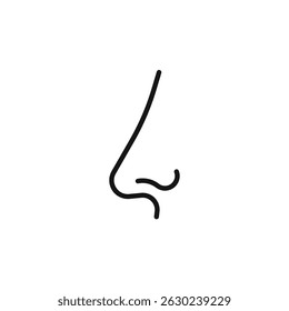 nose icon. nose Symbol sign for mobile concept and web design. Vector icon, Logo illustration, Vector graphics