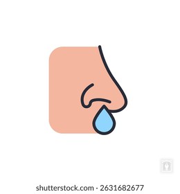 nose icon. nose Symbol sign for mobile concept and web design. Vector icon, Logo illustration, Vector graphics
