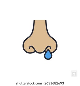 nose icon. nose Symbol sign for mobile concept and web design. Vector icon, Logo illustration, Vector graphics