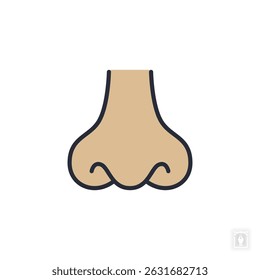 nose icon. nose Symbol sign for mobile concept and web design. Vector icon, Logo illustration, Vector graphics
