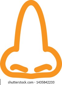 Nose icon in trendy flat style isolated on white background. Nose symbol. Vector illustration