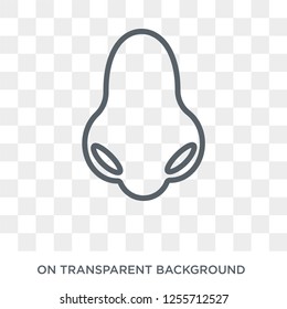 Nose icon. Trendy flat vector Nose icon on transparent background from Human Body Parts collection. High quality filled Nose symbol use for web and mobile
