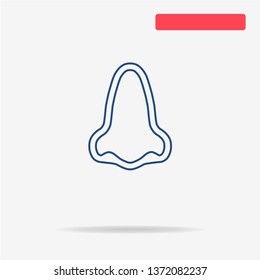 Nose icon. Vector concept illustration for design.
