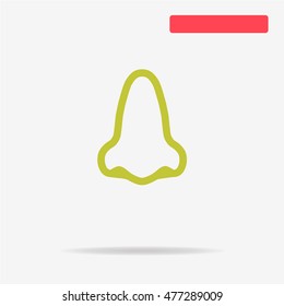 Nose icon. Vector concept illustration for design.