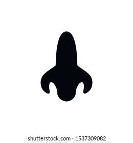 nose icon. vector flat icon