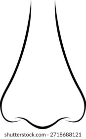 Nasen-Symbol Vektorgrafik eines schwarzen abstrakten Hintergrunds mit Silhouetten einer Schlange und einem Mann mit Metallkabelausrüstung und Kopfhörern einzeln auf einem modernen Design-Symbol