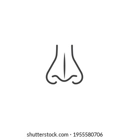 Nose icon vector illustration design template.
