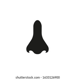 Nose icon. Vector illustration. Flat design.