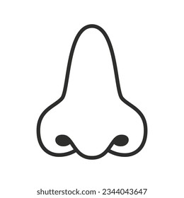 Nose icon vector on trendy style for design and print