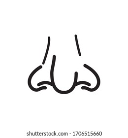 nose icon vector symbol template