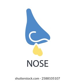 Nose icon. vector.Editable stroke.linear style sign for use web design,logo.Symbol illustration.