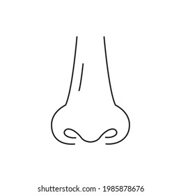 Nose icon for web design, menu, app, poster, ads, postcard and magazine