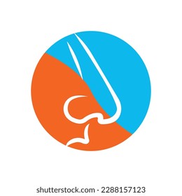 Nose icon,logo illustration design template.