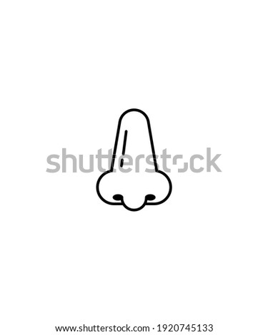 nose icon,vector best line icon.