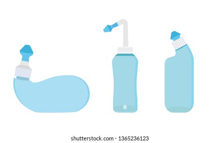 Nose Irrigator - vector set