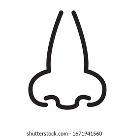 nose line icon on white background

