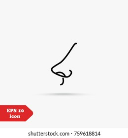 nose line icon vector