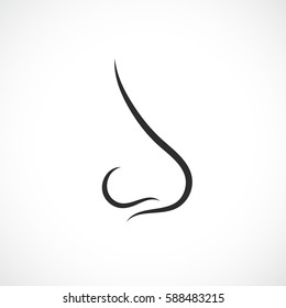 Nose line vector eps icon on white background