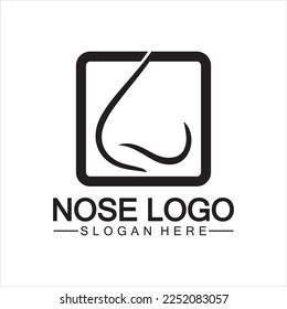 Nose logo design vector template, Organs logo design concept, Icon symbol