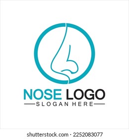 Nose logo design vector template, Organs logo design concept, Icon symbol