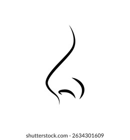 nose logo icon illustration flat