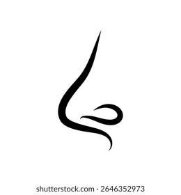 nose logo icon illustration  flat