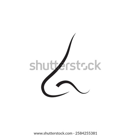 Nose logo icon illustration flat
