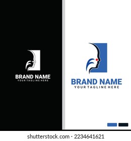 Diseño de ilustración de icono vectorial de la plantilla de logotipo Nose 