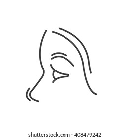 nose, Medical Doctors Otolaryngology icon, line icon Style